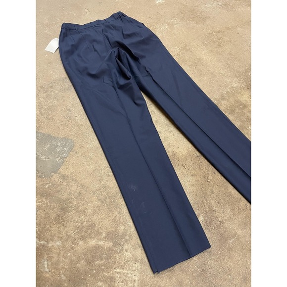 Vintage DSCP Dress Pants Womens 12WR Blue Wool Blend Pleated Uniform 90s - Picture 10 of 16